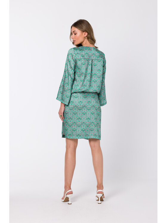 Stylove Stylove Každodenné šaty S338 Zelená Regular Fit