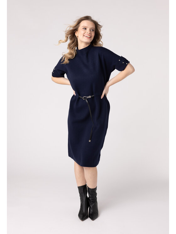 QUIOSQUE QUIOSQUE Sukienka codzienna QUIOSQUE 4VL006802 Granatowy Regular Fit