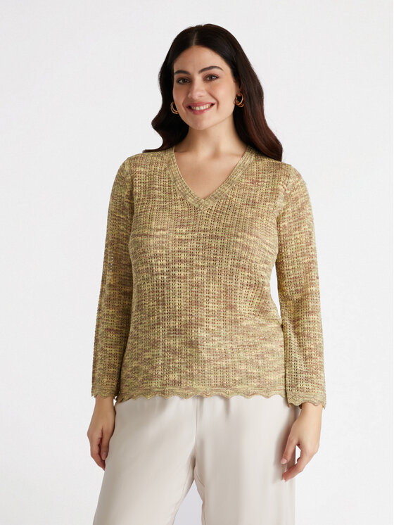 Fiorella Rubino Fiorella Rubino Cardigan M572L007944N0S5 Beige Regular Fit