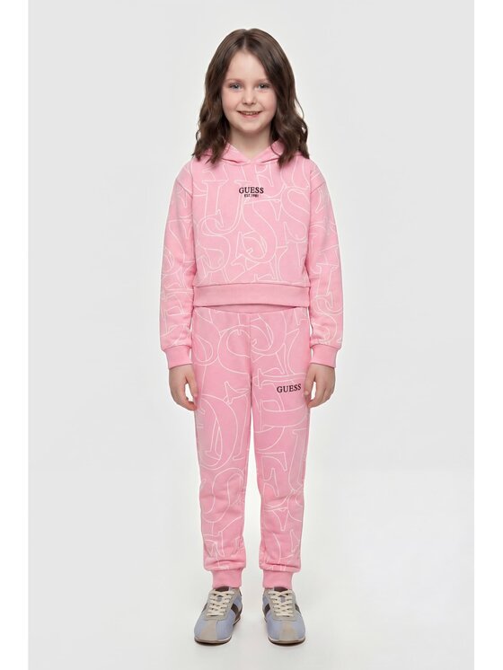Guess Kids Guess Kids Spodnie materiałowe 183798 Różowy Regular Fit