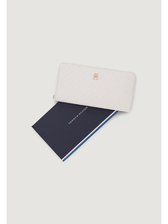 Tommy Hilfiger Tommy Hilfiger Portafoglio TH ICON LRG ZA MONO Bianco
