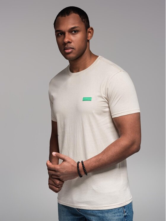 Ombre Ombre T-Shirt OM-TSCT-0151 Biały Regular Fit