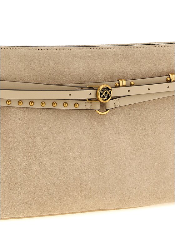 PINKO PINKO Torebka Beige Cowhide Shoulder Beżowy