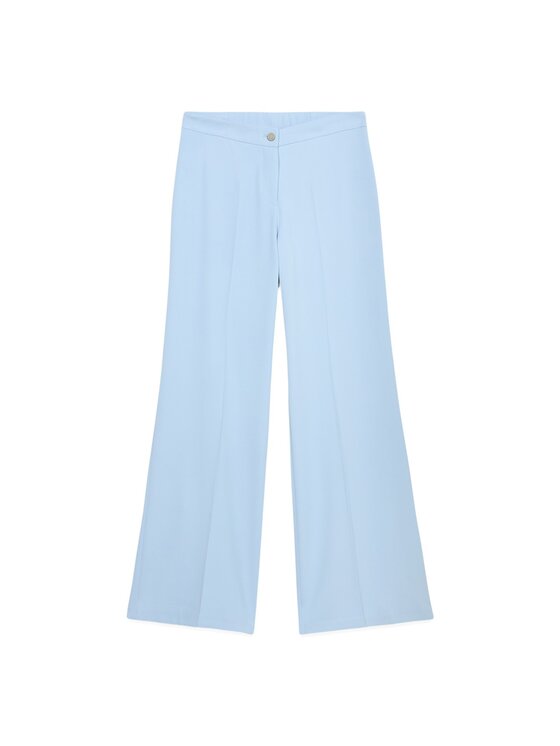 Oltre Oltre Pantaloni di tessuto P041R008511N004 Turchese Baggy Fit