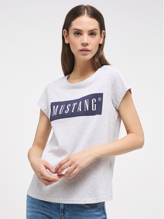 Mustang Mustang T-shirt Alina 1013220 Grigio Regular Fit