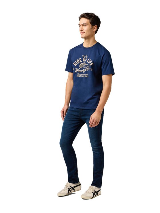 Wrangler Wrangler Jeansy 112362455 Granatowy Slim Fit
