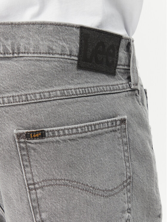 Lee Lee Pantaloni scurți de blugi Rider 112363904 Gri Slim Fit