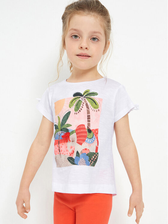Mayoral Mayoral Set tricou și leggings 3783 Portocaliu Regular Fit