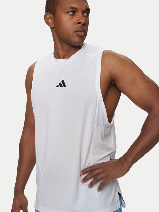 adidas adidas Športna majica Designed for Training IS3795 Bela Regular Fit