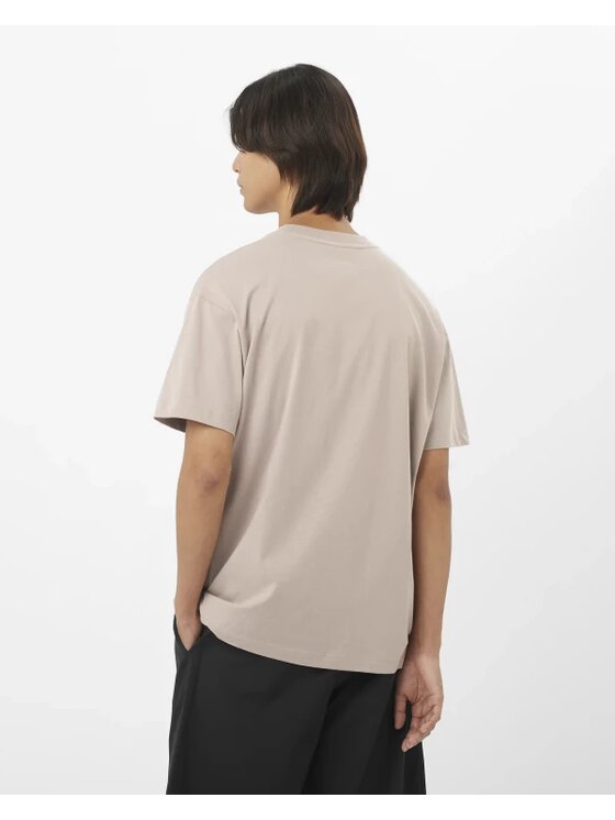 Salomon Salomon T-Shirt CHEST LOGO RELAXED Beżowy Regular Fit