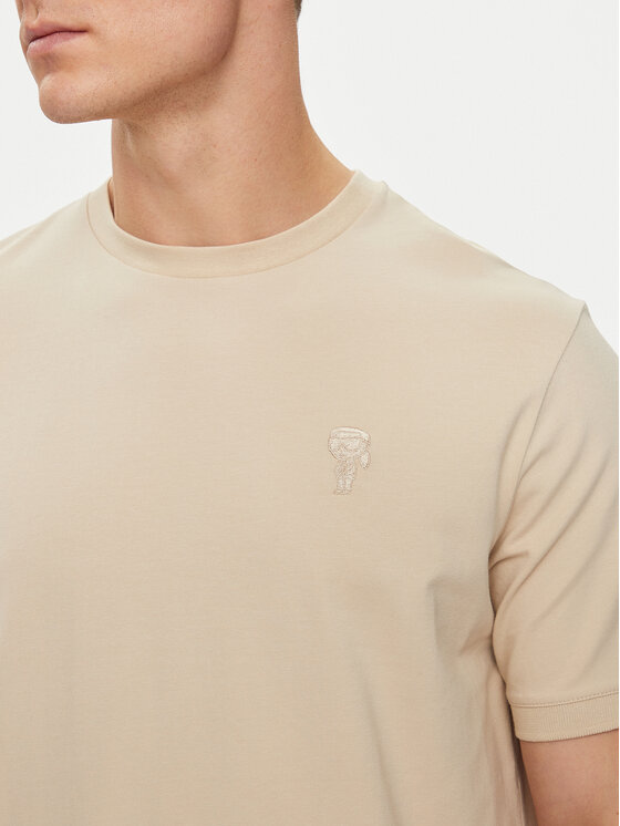 KARL LAGERFELD T-Shirt 755055 542221 Beige Regular Fit | Modivo.de