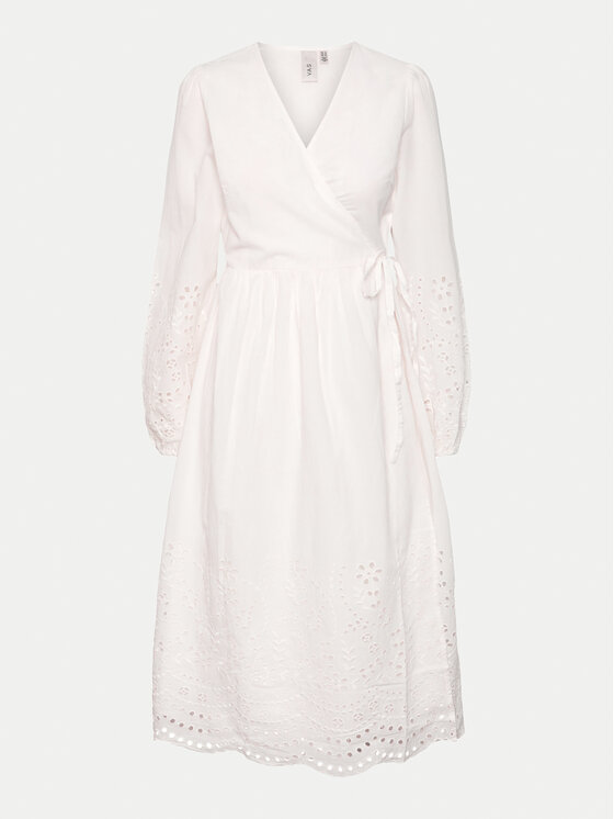 YAS YAS Rochie de zi Luma 26032685 Alb Regular Fit