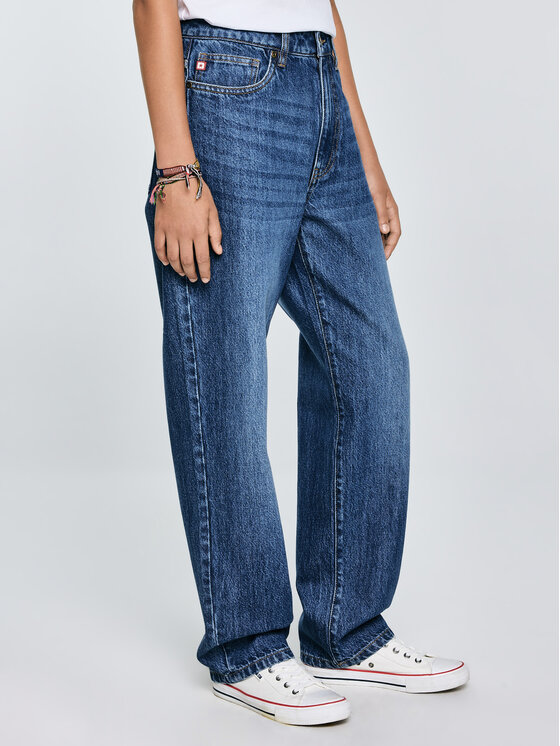 BIG STAR BIG STAR Jeansy ZACKY Granatowy Loose Fit