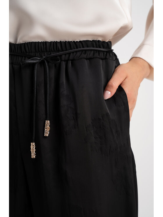 CLICK CLICK Bavlnené nohavice 30-462 Čierna Loose Fit