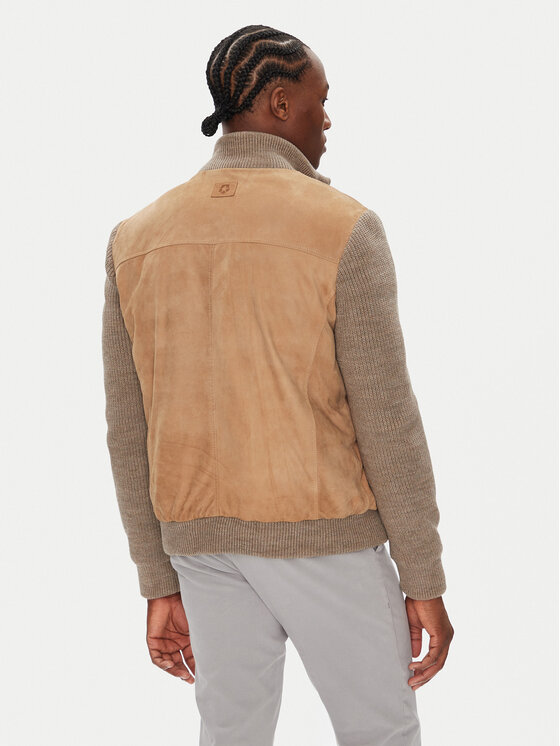 Milestone Milestone Lederjacke MSNicolas 531628 60690 Beige Regular Fit