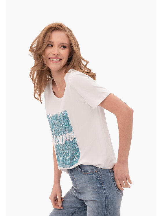 Volcano Volcano T-Shirt T-PEPI Biały Regular Fit