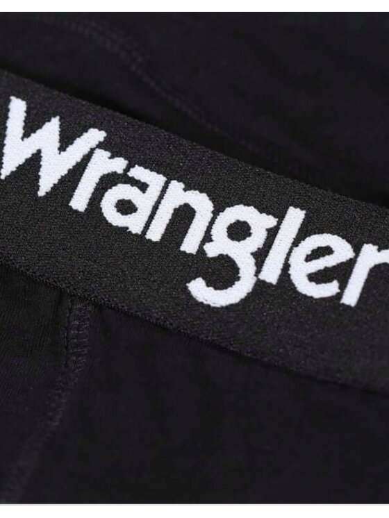 Wrangler Wrangler Bokserki Masson 3 Pack Cotton Elastane Trunks Czarny