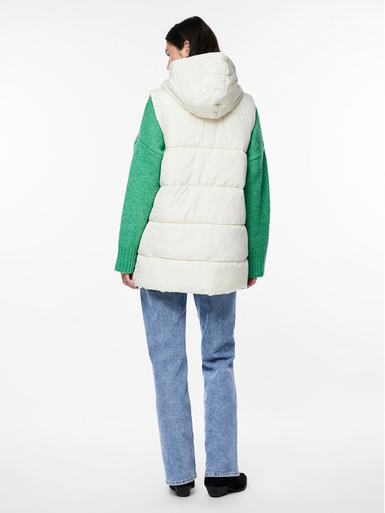 Pieces Pieces Prsluk 17115628 Écru Regular Fit