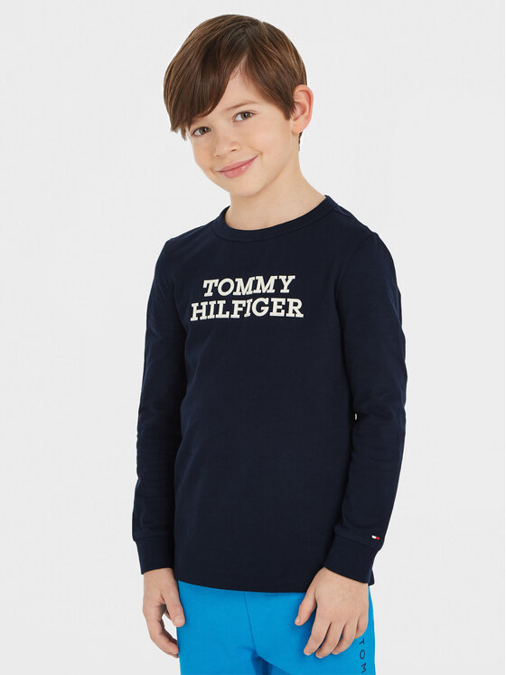 Tommy Hilfiger Blūze KB0KB08554 S Tumši zils Regular Fit