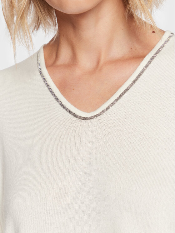 Fabiana Filippi Fabiana Filippi Sveter MAD222W028 Écru Relaxed Fit