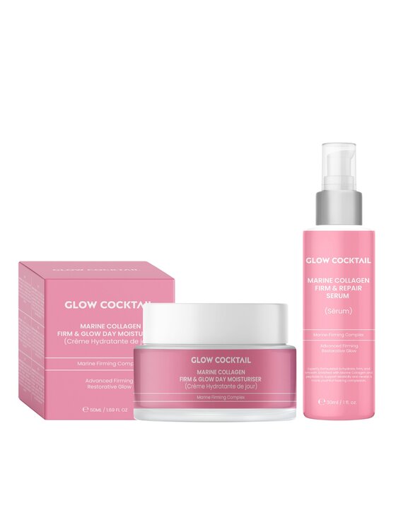 Glow Cocktail Glow Cocktail Zestaw Firm & Glow (serum + krem na dzień) Krem do twarzy