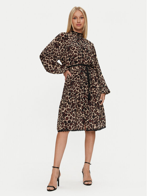 REPLAY Replay Ежедневна рокля W9113 .000.74994 Кафяв Loose Fit