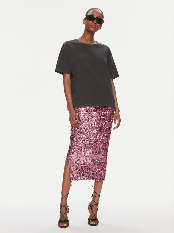 ROTATE ROTATE Pouzdrová sukně 1118651099 Růžová Slim Fit