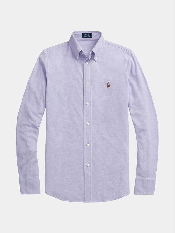 Polo Ralph Lauren Polo Ralph Lauren Риза Ls Knt Ox St 211924258001 Виолетов Slim Fit