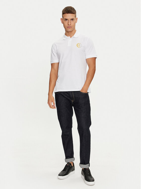 Just Cavalli Just Cavalli Polo 76OAGG19 Biały Regular Fit