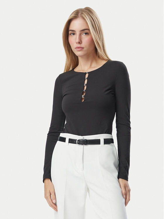 Guess Guess Боди W6BP21 K6256 Черен Slim Fit