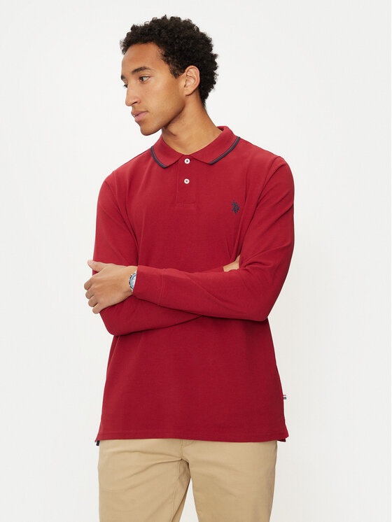 Férfi Pólóing U.S. Polo Assn., Méret: XL, Piros, MUP2255
