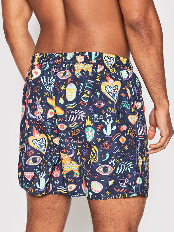 Pantaloncini da bagno Colorful Mexico Blu scuro