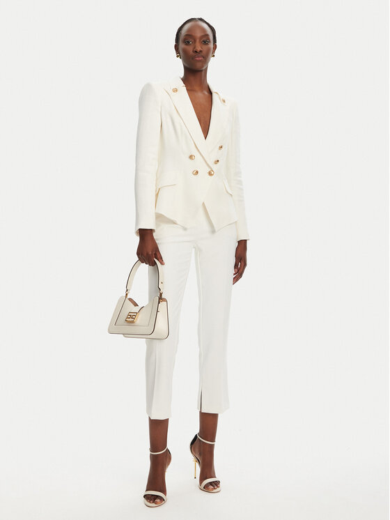 Elisabetta Franchi Elisabetta Franchi Sako GI-162-52E2-V760 Bílá Regular Fit