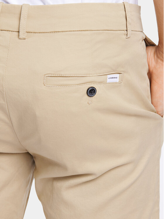 Lindbergh Lindbergh Chino kalhoty 30-005044 Béžová Slim Fit
