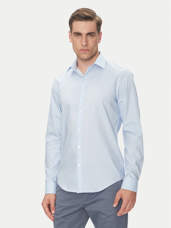 Calvin Klein Calvin Klein Cămașă LV019EU017 Albastru celest Slim Fit