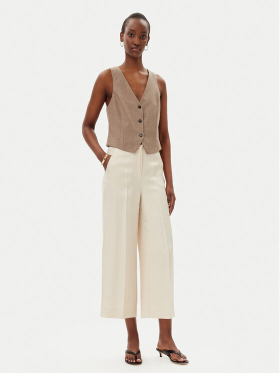 Marella Marella Culotte nadrág Elettra2 2515131241200 Ekru Regular Fit