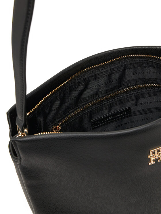 Tommy Hilfiger Tommy Hilfiger Torbica Th Legacy Med Satchel AW0AW17173 Crna