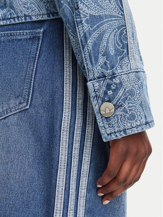adidas adidas Kurtka jeansowa Liberty London Firebird Denim Tracktop KR6674 Niebieski Regular Fit