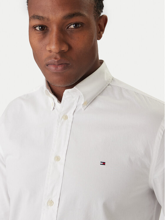 Tommy Hilfiger Tommy Hilfiger Särk Core Flex MW0MW39988 Valge Regular Fit