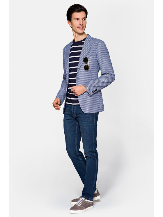 Lancerto Lancerto Marynarka Daytona Niebieski Slim Fit
