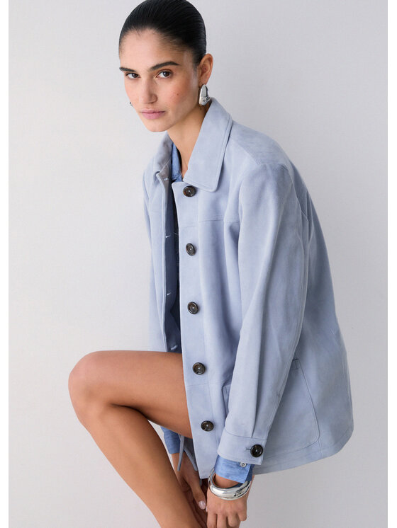 Liu Jo Liu Jo Giacca di pelle CA6153P0382P9580 Azzurro chiaro Loose Fit