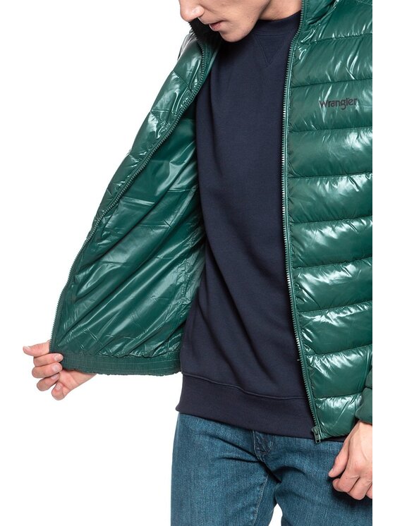 Wrangler Wrangler Giubbotto invernale PUFFER JACKET Verde Regular Fit