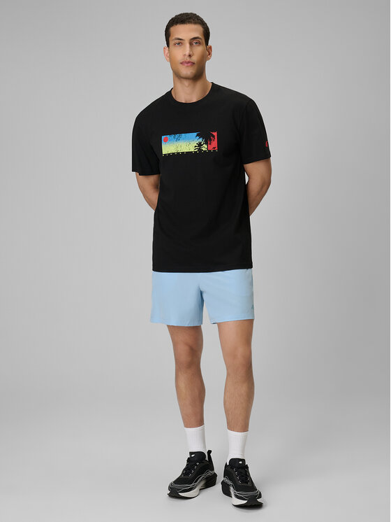 4F 4F T-Shirt BEACHWEAR Czarny Regular Fit