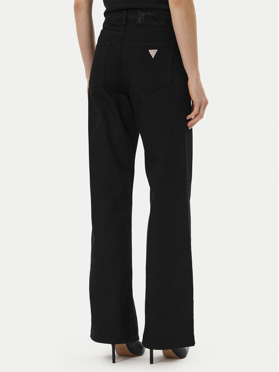 Guess Guess Jeansy W6BA1A D2578 Czarny Wide Leg