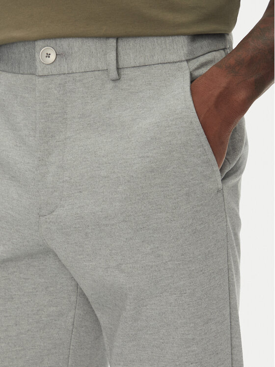 Lindbergh Lindbergh Chino nohavice 30-006052 Sivá Slim Fit