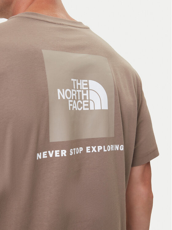 The North Face The North Face T-Shirt Redbox NF0A87NP Beige Regular Fit