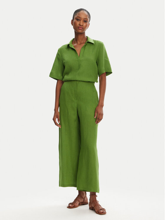 Marella Marella Culottes nohavice Silvana 2515131022 Zelená Regular Fit