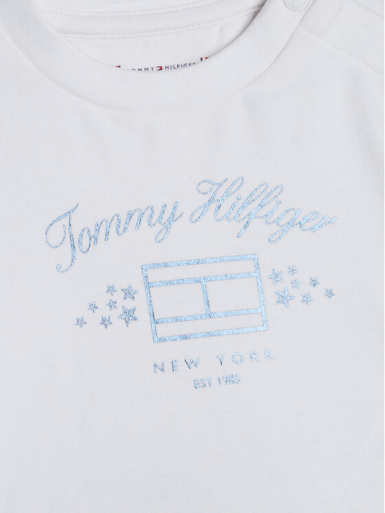 Tommy Hilfiger Tommy Hilfiger Bluzka KN0KN01917 Biały Regular Fit