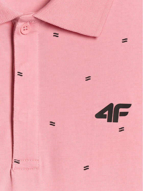 4F 4F Polo COMMERCIAL Różowy jasny Regular Fit
