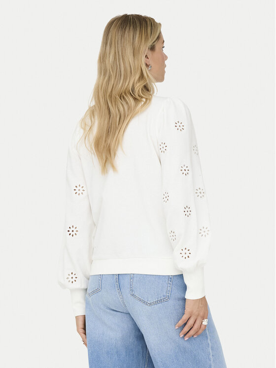 ONLY ONLY Sweatshirt Femme 15315687 Weiß Regular Fit